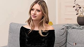 Rebecca Volpetti bares submissive European body in solo casting interview