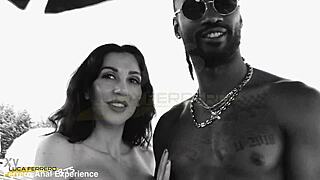 BTS Wet Welcome Back Melysia takes first DP pee drink from two BBCs with ass gape ATM swallow