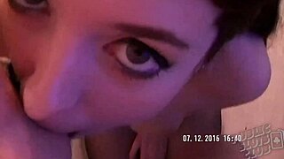 pretty british amateur cassie de la rage deepthroats huge cock for massive facial cumshot and mouthful