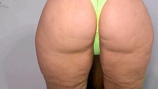 sexy curvy colombian stepmom big ass juicy pussy lips gets wet on bed for you