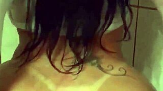 peruvian milf angel lima showers and shaves her smooth big ass pussy clean