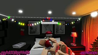 santas 18+ helper takes big cock doggystyle creampie in her ass