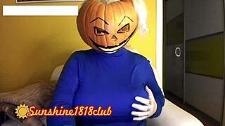 happy halloween pervs catch big boobs pumpkin cosplay cam fun 10/31