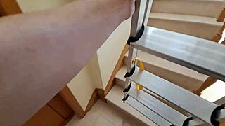 seducing latina maid's creamy pussy in jeans and flip flops during hot massage!