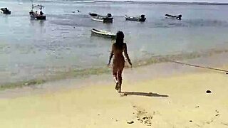 monika fox rocking pink bikini stars on beach posing those big fake tits 😍🏖️