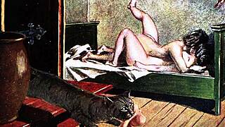 Vintage erotic art reveals forbidden desires in antique scenes of raw passion.