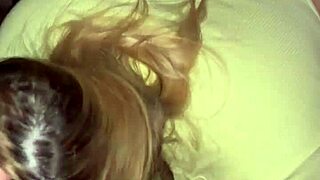blonde homemade slut bends over for tinder guy's blowjob pounding