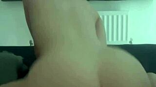 omg this slutty british gf is so horny with her dildo on webcam 😈🔥