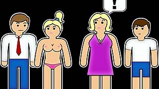 Big step sis reveals her massive tits as the family's hottest secret.