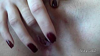 Skinny blonde Jessi Gold takes a quick bedroom pounding from behind