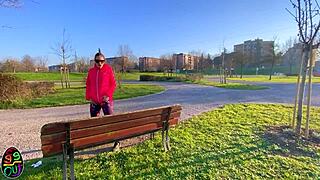 Heart Racing as Park Slut Begs for Stranger Cocks