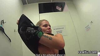 perfect czech girl teased in store then stripped fucked pov style