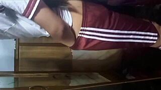 check out this hot latina student girlfriend creampie homemade