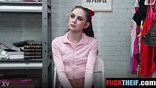 OMG Daisy Begs Security Guard to Fuck Away Her Innocent Shoplifting Sin!