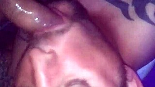 Shemale's Monster Cock Deepthroated and Sucked Hard by Hungry Mouth