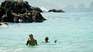 regina blandón flashes tits in bikini from 2019 mexican film