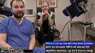 doctor blasts petite ava siren's big ass with cum tramp stamp backstage hospital fetish