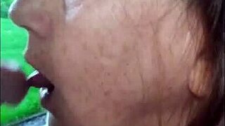 pov: neighbor dude drops morning cum deposit right in thirsty mature candi annie's mouth 💦