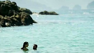 regina blandón flashes tits in bikini from 2019 mexican film