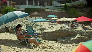 regina blandón flashes tits in bikini from 2019 mexican film