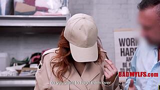 NO WAY! Tiny Redhead Senator Blackmailed into Rough Office Fuck!