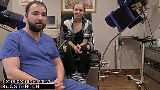 doctor blasts petite ava siren's big ass with cum tramp stamp backstage hospital fetish