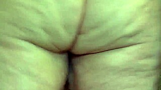 big juicy fat ass bbw milf showers, flashes huge pussy lips and dripping natural tits