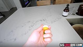 Step Sister's Soft Hands And Mouth Relieve Step Bro's Hard Boner With Passionate Blowjob