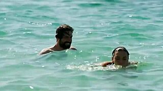 regina blandón flashes tits in bikini from 2019 mexican film