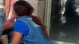 Two Juicy Asses Caught Spying in Strawberry Center!