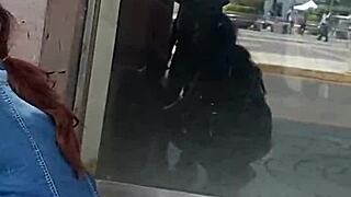 Two Juicy Asses Caught Spying in Strawberry Center!