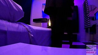 the cuckold secretary rides big cock wet pussy in front of her husband while he watches