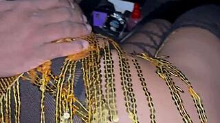 Wife flashes beach block then rides friend's cock car ride, hubby watches her pussy filled with milk