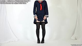 he obsesses over her white panties, sniffing and stroking in secret fetish play.