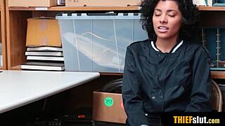 that cute latina shoplifter got roughed up bad by the mall cop's dick