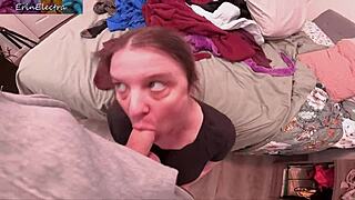 Chubby Blonde Stepmom Gets Creampied by Stepson POV
