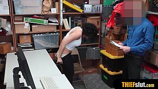 that cute latina shoplifter got roughed up bad by the mall cop's dick