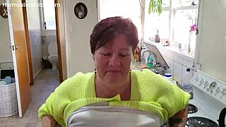 kiwi milf sub laps spilled wine off floor after master's dirty pussy play