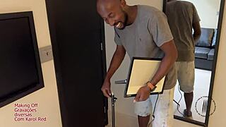 behind the scenes christmas fun with karol red's big ass and cock riding 🎄🍑💦