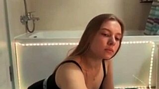 stepbro ignores computer while i finger my fat teen pussy to horny orgasm