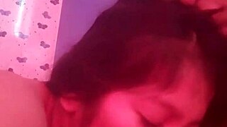 estelita blows thick cock close up then gulps every drop homemade