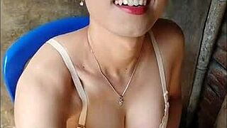 Amateur Shemale Nervously Jerks Dildo in Cock While Cumming in Public Bathroom