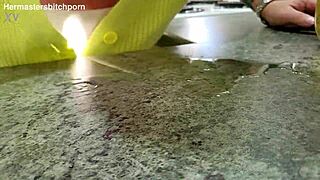 kiwi milf sub laps spilled wine off floor after master's dirty pussy play