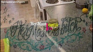 kiwi milf sub laps spilled wine off floor after master's dirty pussy play