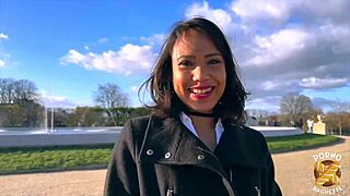 petite french brunette milf christina goes wild in first lingerie video