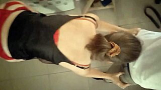 White Slut In Satin Lingerie Thong Dress Heels Sucks Rims And Fucks Doggy Ass To Mouth!!