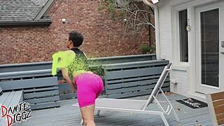 Bubble booty latina krystal's juicy ass stretched by bbc after morning yoga? 😏