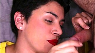 her smile glows right before i cum all over it close up