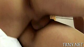 😈 vicious shemale gulps that thick cock down her throat!!