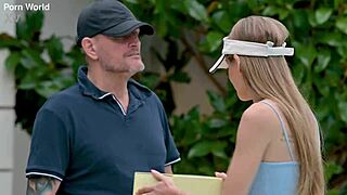 naughty veronica leal rides bi tiffany tatum in steamy delivery hookup